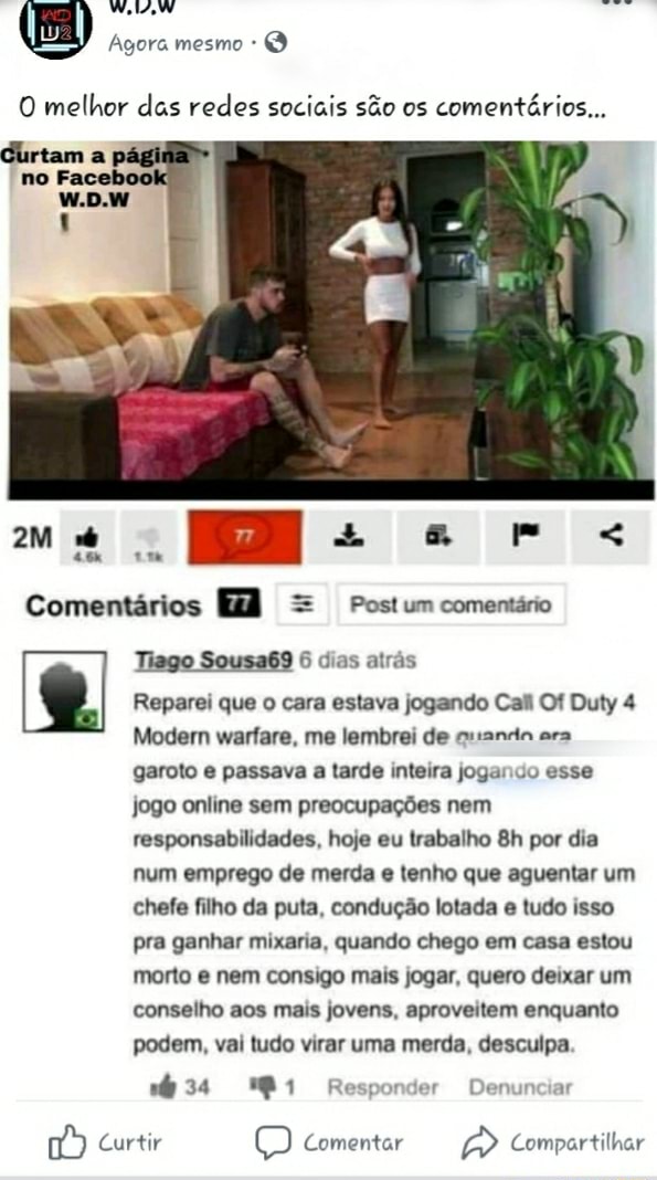 Agora mesmo O melhor das redes sociais são os comentários