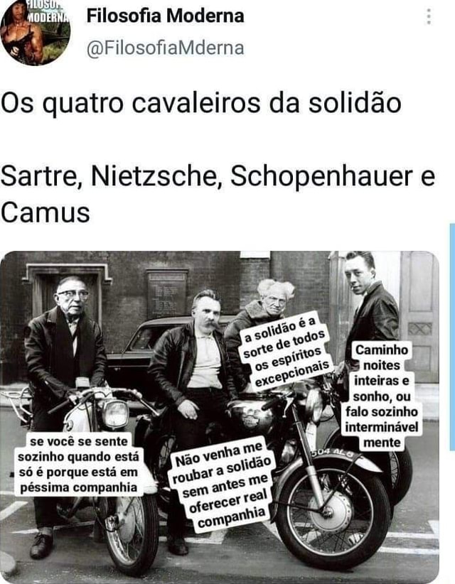 Filosofia Moderna DFilosofiaMderna Os quatro cavaleiros da solidão