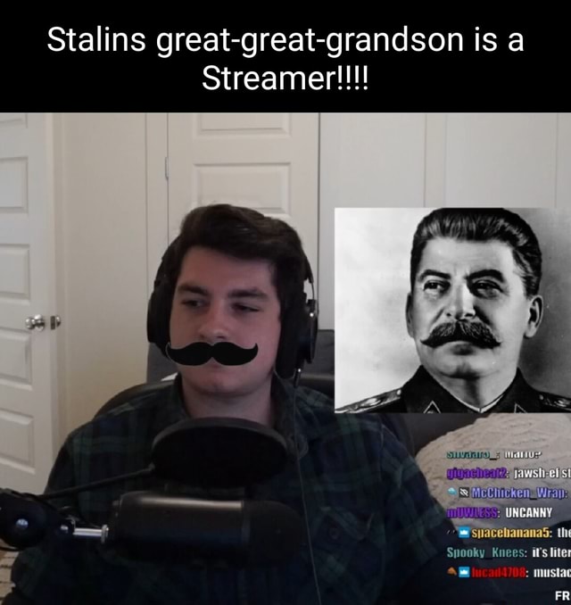 Stalins Great Great Grandson Is A Streamer St I The Snooky Knees It