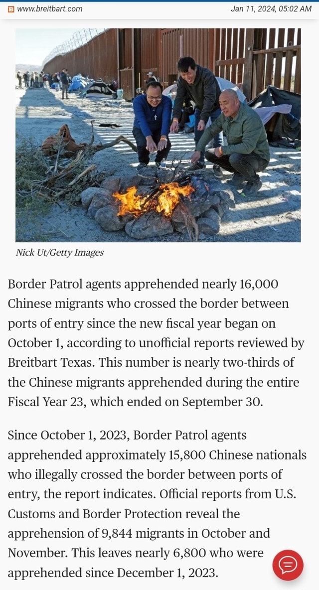 Jan 11 2024 AM Nick Getty Images Border Patrol Agents Apprehended