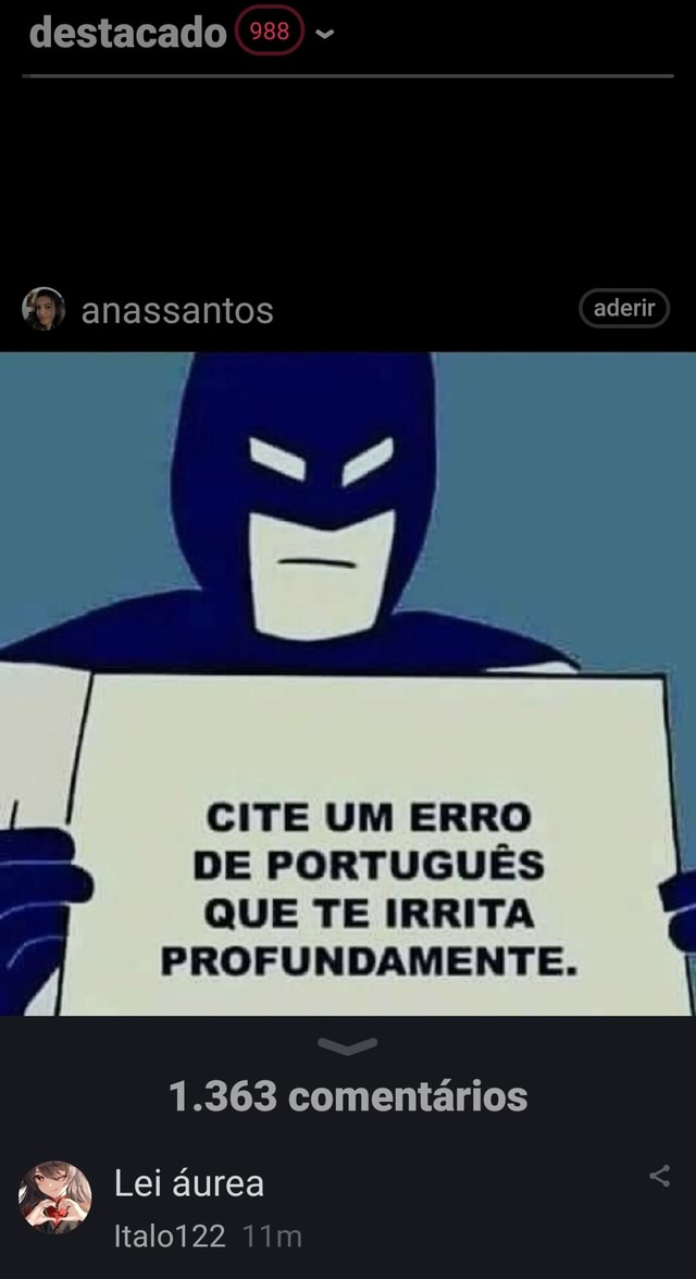 Destacado Anassantos Aderir Cite Um Erro De Portugu S Que Te Irrita