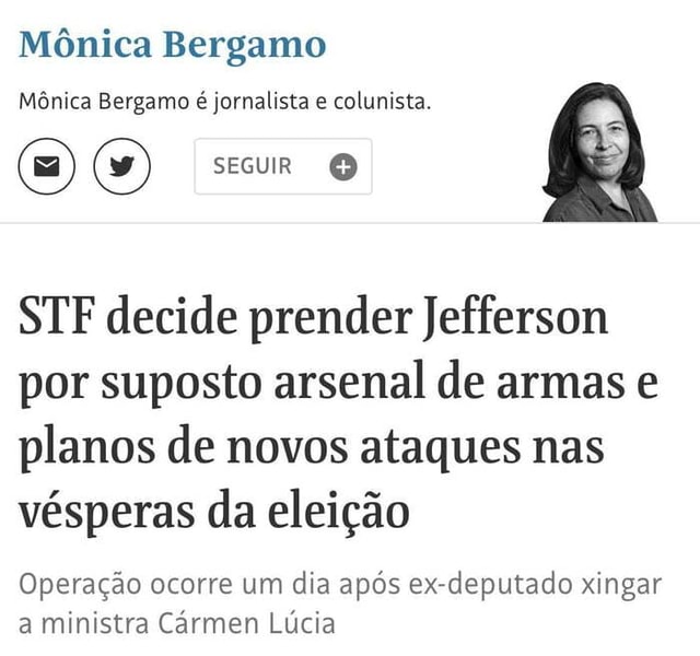 M Nica Bergamo M Nica Bergamo Jornalista E Colunista Do Seguir Stf