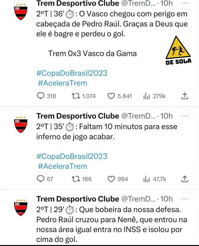 Trem Desportivo Clube O JremD Co Vasco Chegou Perigo Em