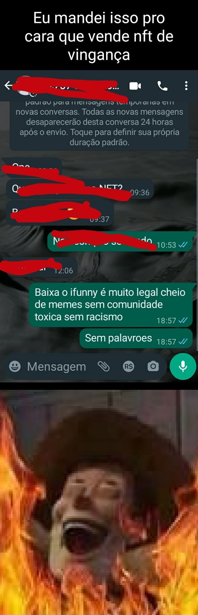 Eu Mandei Isso Pro Cara Que Vende Nft De Vingan A Ca Pala Novas