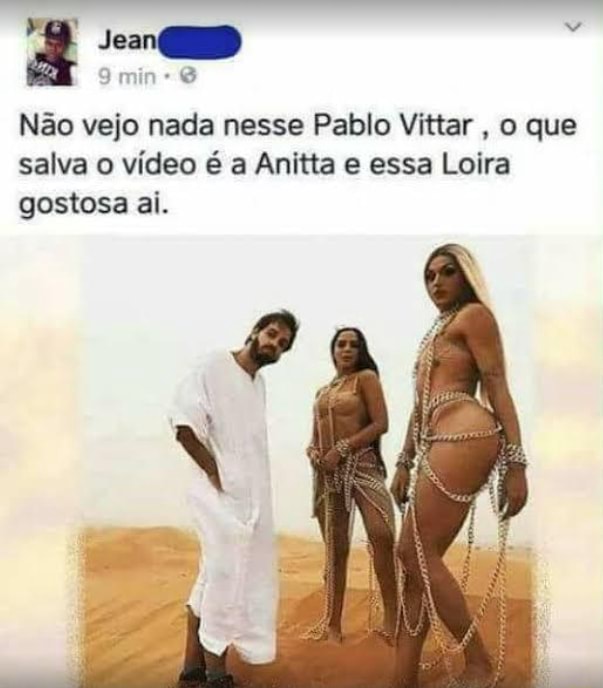 Min Não vejo nada nesse Pablo Vittar o que salva o vídeo é a Anitta e