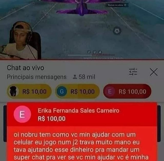 Chat Ao Vivo Principais Mensagens Mil E E Erika R Fernanda