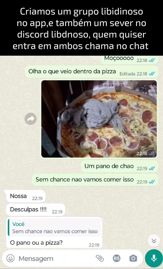 Criamos Um Grupo Libidinoso No App E Tamb M Um Sever No Discord