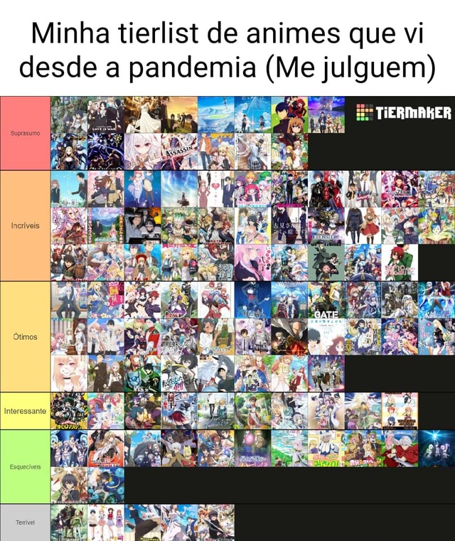 Minha Tierlist De Animes Que Vi Desde A Pandemia Me Julguem E