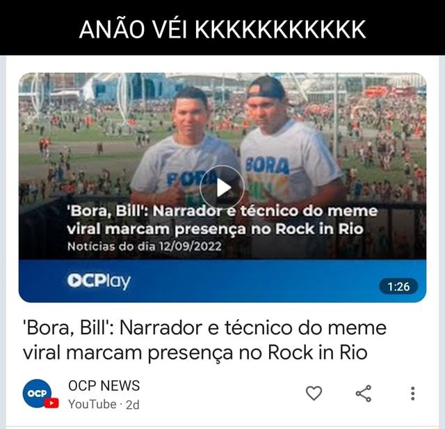 Nato Bora Bill Narrador T Cnico Do Meme Viral Marcam Presen A No