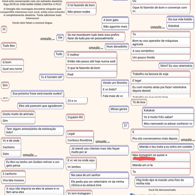 Você está conversando um estranho aleatório Diga ESTEJA HONG