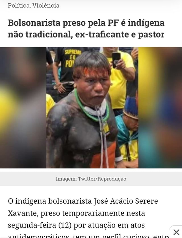 Pol Tica Viol Ncia Bolsonarista Preso Pela Pf Ind Gena N O