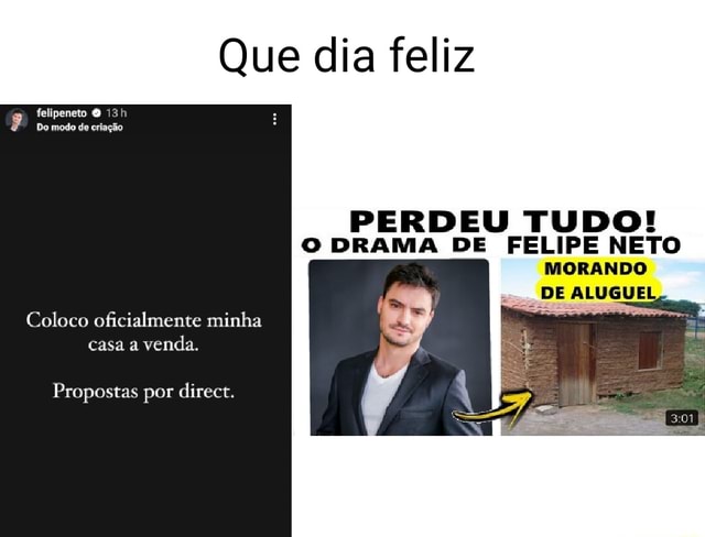 Que Dia Feliz Felipeneto Do Modo De Cria O Coloco Oficialmente Minha