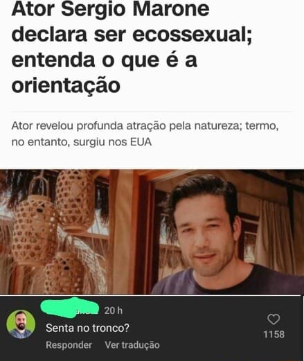 Ator Sergio Marone Declara Ser Ecossexual Entenda O Que A Orienta O