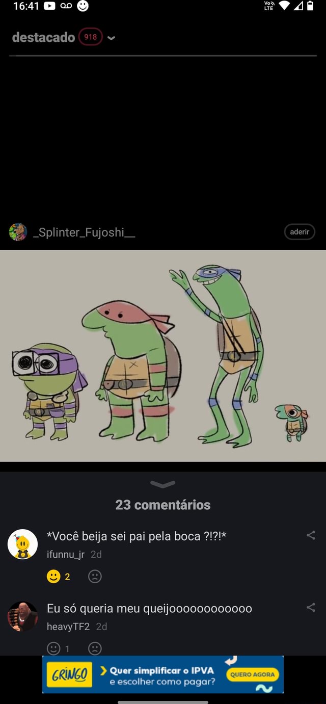 Destacado aderir Splinter Fujoshi 23 comentários Você beija sei pai