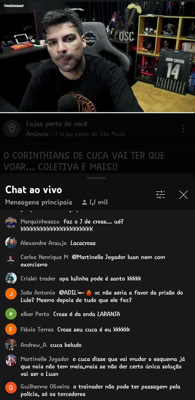 Chat Ao Vivo Mensagens Principais Mil Marquinhossz Faz O De Cross