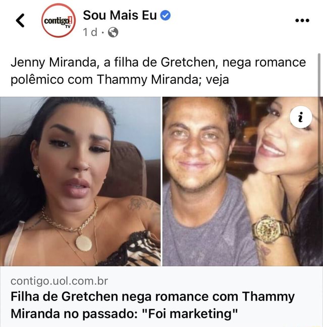 Sou Mais Eu Jenny Miranda A Filha De Gretchen Nega Romance