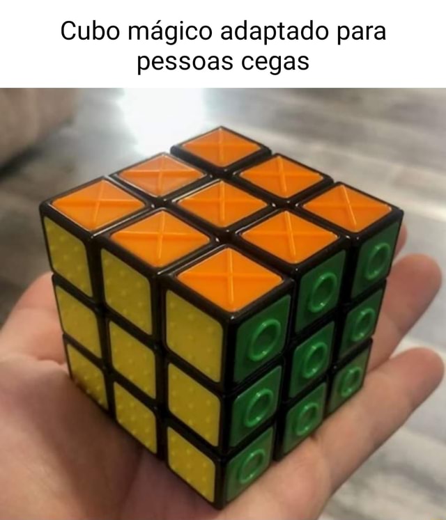 Cubo mágico adaptado para pessoas cegas iFunny Brazil