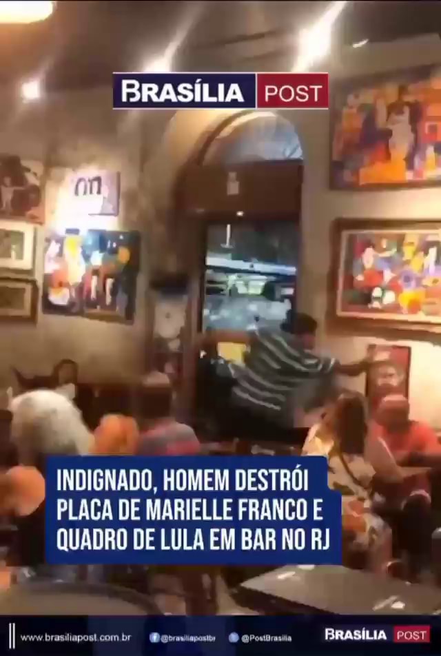 BRASÍLIA I POST INDIGNADO HOMEM DESTRÓI PLACA DE MARIELLE FRANCO