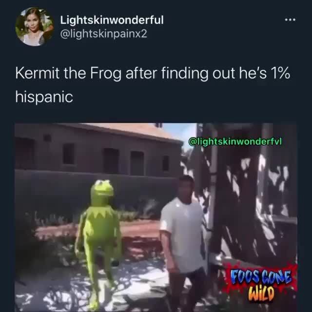 Lightskinwonderful Kermit The Frog After Finding Out He S 1 Hispanic