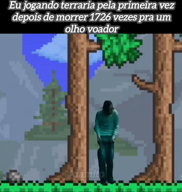 Eu Jogando Terraria Pela Primeira Vez Depois De Morrer Vezes Pra