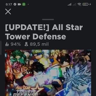 all [UPDATE!] All Star Tower Defense AS th 94% 89,5 mil Use your units to  fend off waves of enemies Each Unit has Unique Cool Abilities Upgrade your  Troops During battle