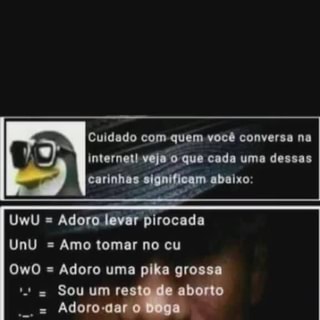 NÃO TENHA MEDO DA INTERNET! Entenda o que cada uma dessai- carinhas  significa!!!!! UwlU= QUERO UMA