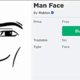 Man Face By Roblox Price Free Tradable No Type Face - iFunny Brazil