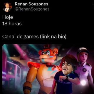 Renan Souzones on X: Hoje 18 horas Canal de games (link na bio