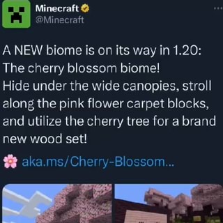 Minecraft - A NEW biome is on its way in 1.20: The cherry