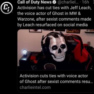 Activision cuts ties with the voice actor of Ghost in Call of Duty after  sexist comments