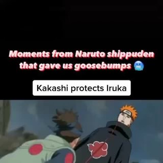 Kakashi Protects Iruka From Pain 