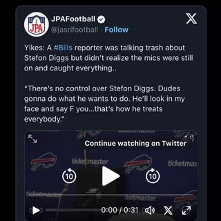 BILLS REPORTER CAUGHT TALKING BADLY ABOUT STEFON DIGGS 