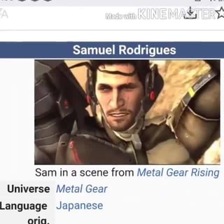 Your Fave Is Brazilian (readthe fixado thread ca-) on X: Samuel Rodrigues  (Jetstream Sam) from Metal Gear Rising: Revengeance is Brazillian!   / X