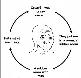 Crazy? I Was Crazy Once Svg, A Rubber Room With Rats Svg, And Rats Make Me  Crazy Svg, Funny Meme Svg