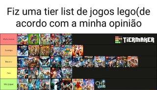 Tier list de jogos que meu amigo e eu fizemos (lembrando que é nossa  opinião) TIERMAKER LIMBO Idon'tknow DE - iFunny Brazil