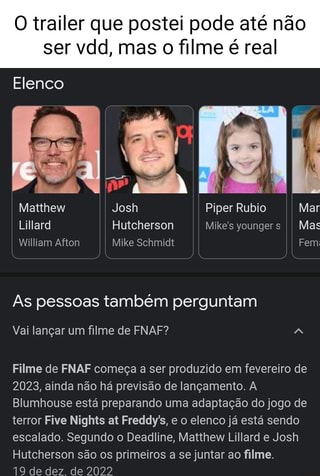 Simplismente o trailer do filme do FNAF coloquei a musica meu tempo  acabou - iFunny Brazil