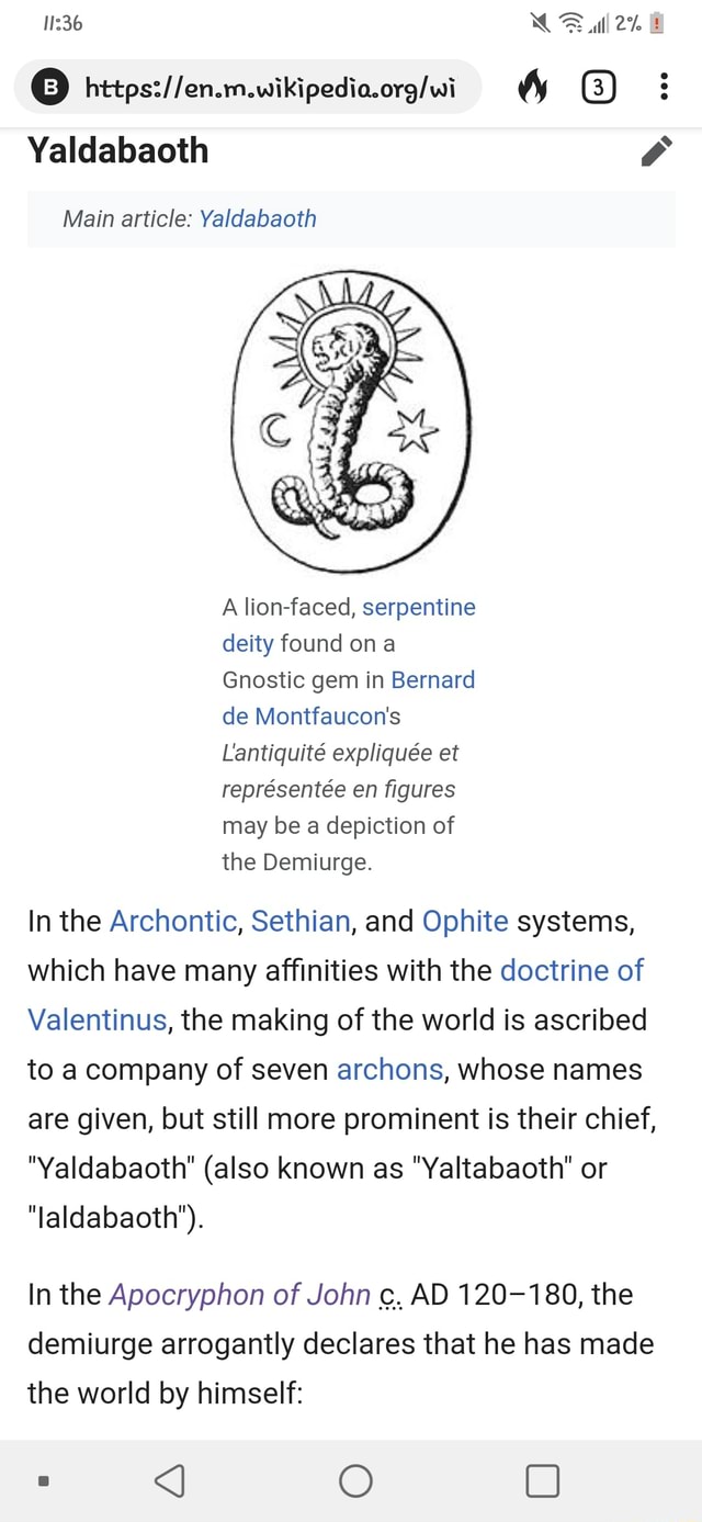 Yaldabaoth - Wikipedia