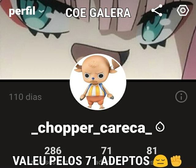 chopper careca 🐯🐉🐘🐫🐰 (@Senhor_Werner) / X