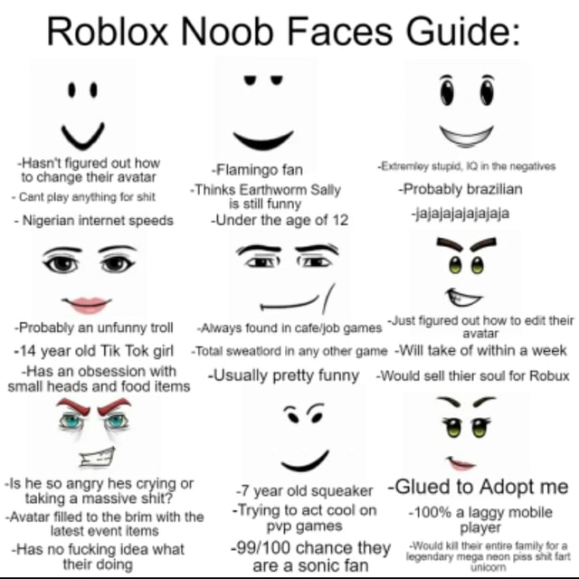 Roblox chad face noob