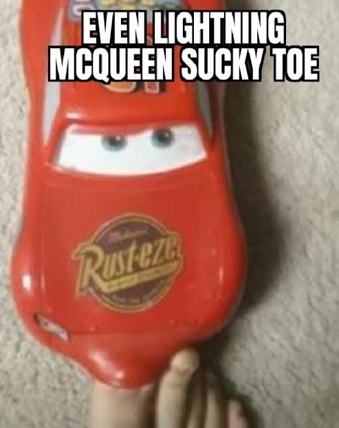 Lightning mcqueen discount sucking toe