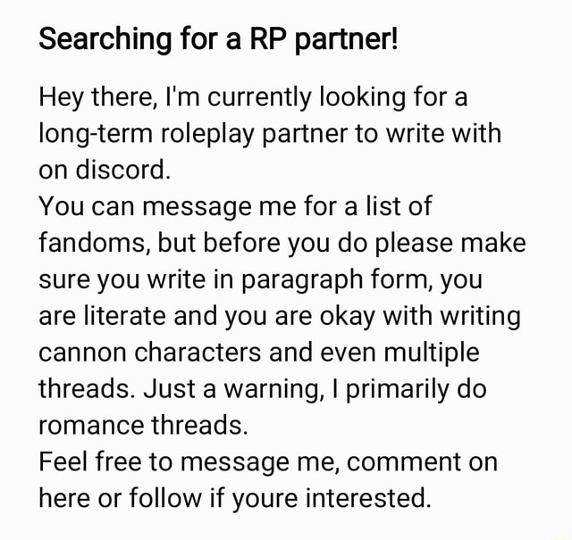 write your discord roleplay