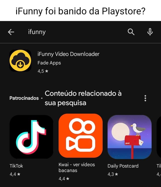 IFunny foi banido da Playstore? ifunny iFunny Video Downloader Fade