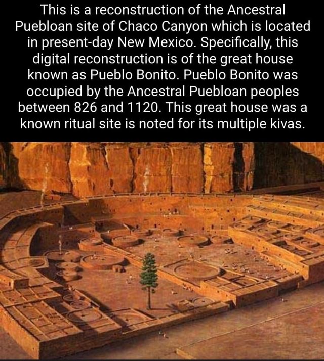 This is a reconstruction of the Ancestral Puebloan site of Chaco