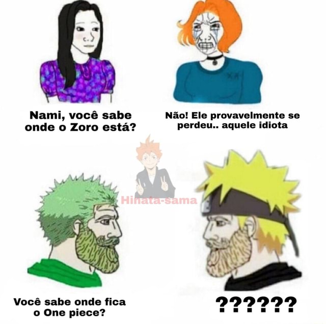 Eu sabia que o zoro tinha uma mania de se perder mas aí já é