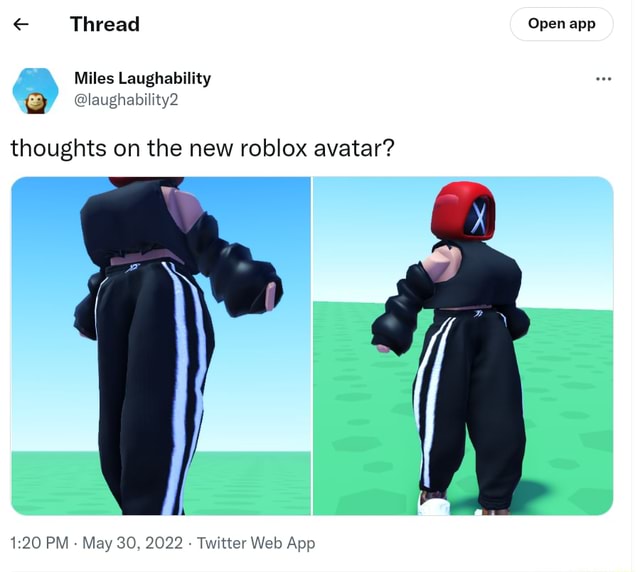 Miles Laughability on X: thoughts on the new roblox avatar?   / X