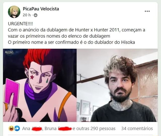 Trecho da nova dublagem OFICIAL de Hunter x Hunter 