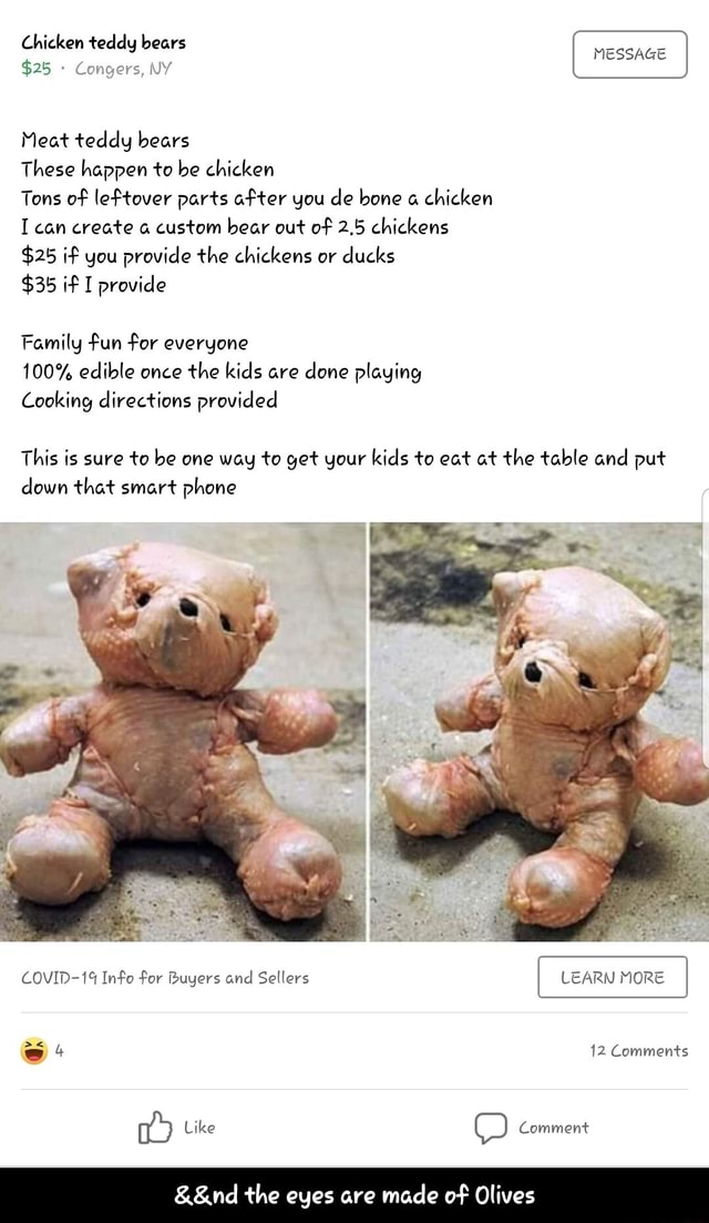 Chicken deals teddy bear