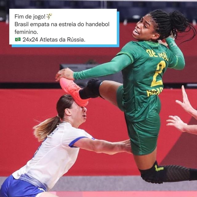 Brasil joga bem e empata com as russas no handebol feminino