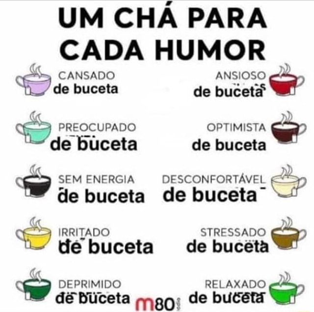 UM CHA PARA CADA HUMOR a SEM ENERGIA DESCONFORT VEL de buceta de