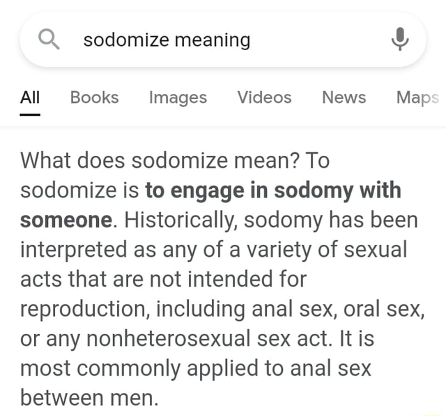 What does 2024 sodomy mean